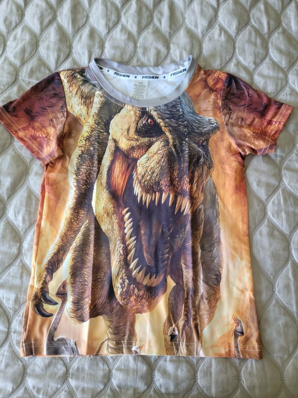 3D print Dinosaur Boys Girls T- Shirt, NWT